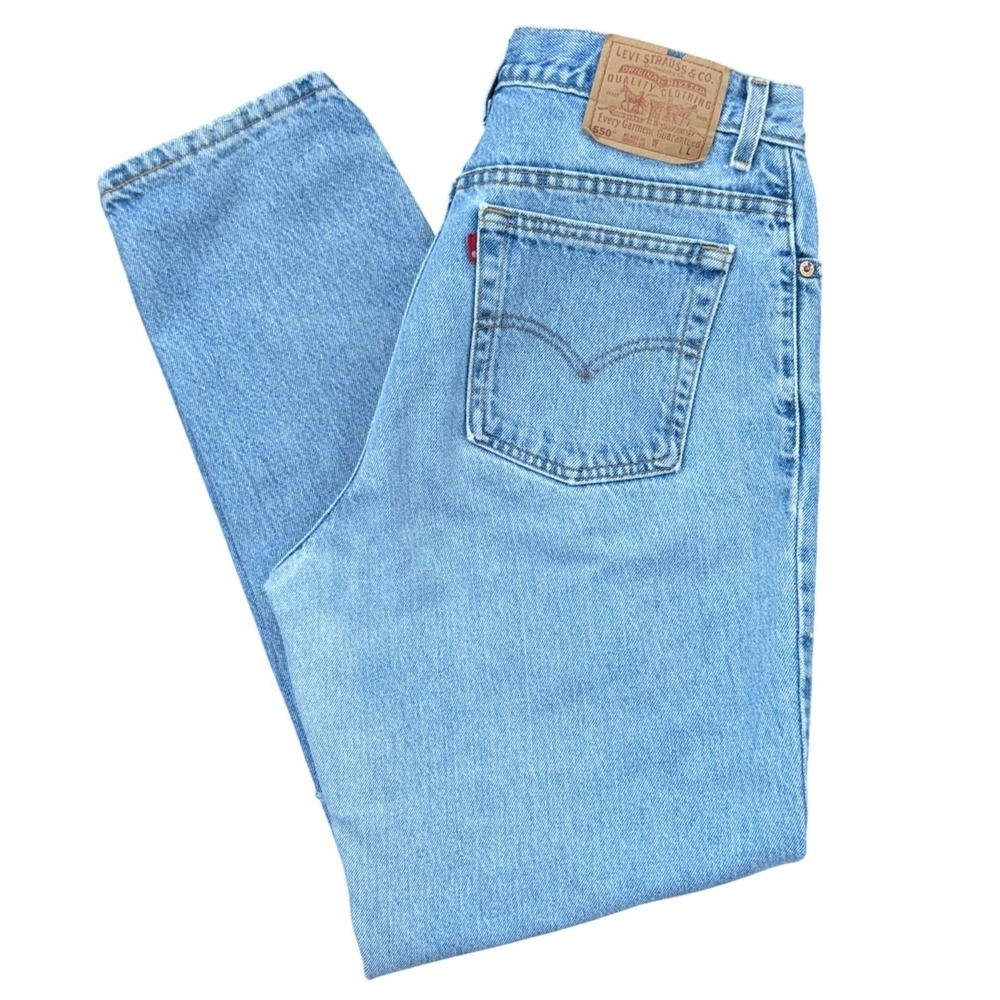 C1 Levi's‎ 550 Jeans Relaxed Fit Tapered Leg 1992 Vintage Light Wash Made in USA